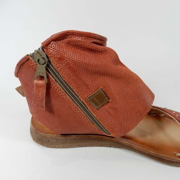 Miz Mooz Forge Comfort Flat SANDALS Size 36 5 5.5 Rust Leather Boho NEW $159 - Picture 9 of 12